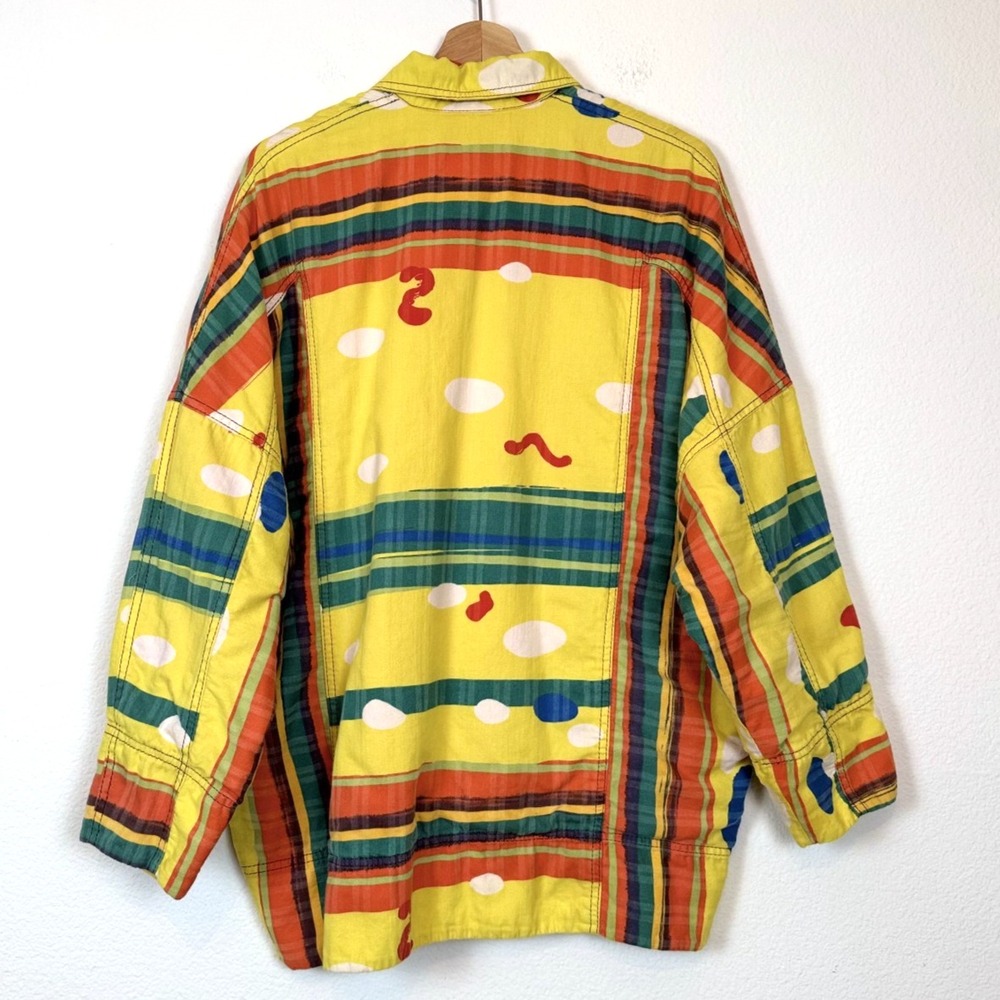 Vintage Gene Ewing BIS Color block Patchwork Wearable Flashy Art Jacket S Read - Picture 3 of 12